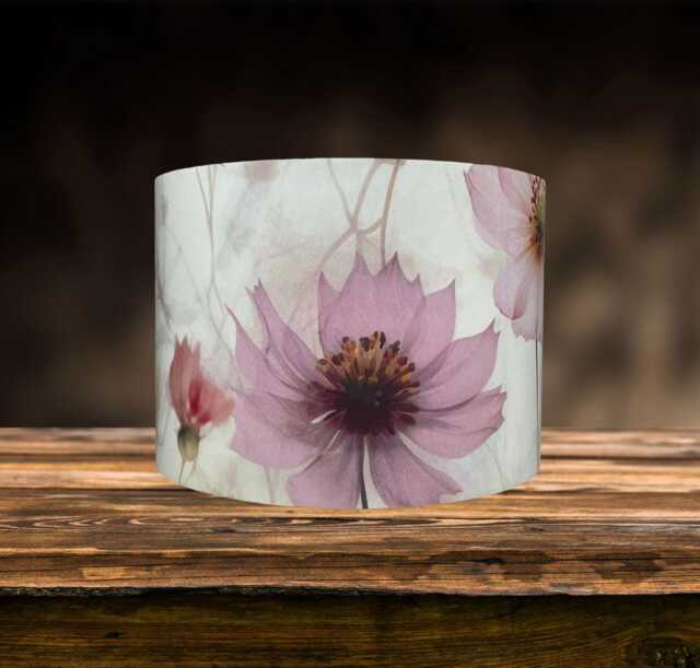 Floral Lampshade For Ceiling & Table Lamps - Pink Flower Botanical Light Shade - image 1
