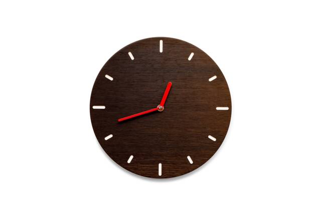 Small Wall Clock in Smoked Oak, Quiet, Quartz Movement, Modern Minimalist Clock, Home Accessory, Gift For Home, Office, Design - image 1