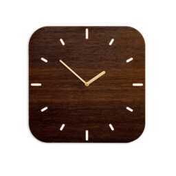 Small Wall Clock in Smoked Oak, Quiet, Quartz Movement, Modern Minimalist Clock, Home Accessory, Gift For Home, Office, Design - thumbnail 2