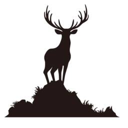 Deer Wall Decals Modern Buck Vinyl Decal For Nursery Bedroom - 189 - thumbnail 1