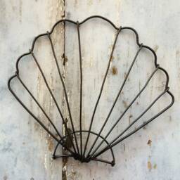 Decorative Scallop Shell, in Annealed Wire, Wall Decoration Or To Place, Aquatic Theme, Sea, Writing Wire - thumbnail 3