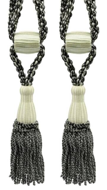 "D??copro Curtain & Drapery Tassel Tieback, Adjustable Cord Length, Length 5 1/2"", Spread 24" - image 1