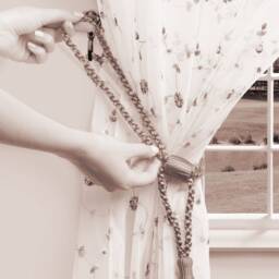 "D??copro Curtain & Drapery Tassel Tieback, Adjustable Cord Length, Length 5 1/2"", Spread 24" - thumbnail 4