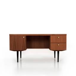 Desk in A Minimalist Scandinavian Style Made Of Veneered Oak Wood - Teak Colour T-B01 - thumbnail 3