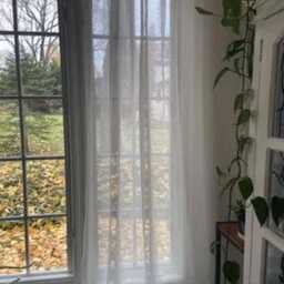Linen Curtains - Curtains-Linen Panels -Sheer Curtains-Natural Color-A Pair With Rod Pocket-Width 67''(170xcust.length - thumbnail 3