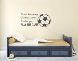 Its Not How Many Goals Your Score, Its You Play The Game - Vinyl Wall Decal - Sports Decals - thumbnail 1