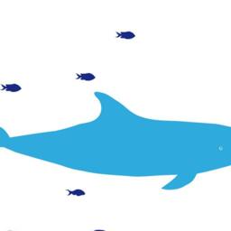 Large Whale & 17 Fish Wall Decal For Kids Room ~ Nautical Nursery Available in Different Colors Boy Bathroom Stickers - thumbnail 2