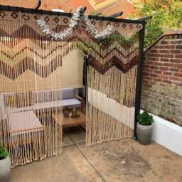 Handmade Beaded Door Curtain Wood Bead Room Divider