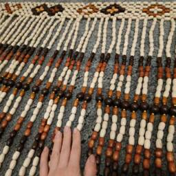 Handmade Beaded Door Curtain Wood Bead Room Divider - thumbnail 2