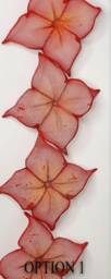 Set - Decorative 3D Metal-Wire-Mesh Wall Hanging - Flower Art Sculpture Yellow-Orange/Red-Yellow Pink-Gold Turquoise-Gold - thumbnail 3