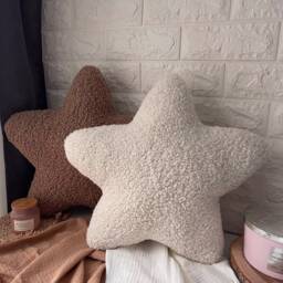 star Pillow - Decorative Pillows Teddy Boucle Room Decor Plush Living Or Nursery - thumbnail 3