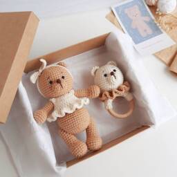 New Baby Girl Gift Basket Baby Shower Box For Newborn Bear Toddler Toys
