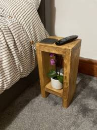 Rustic Bedside Table - Small Nightstand - thumbnail 1