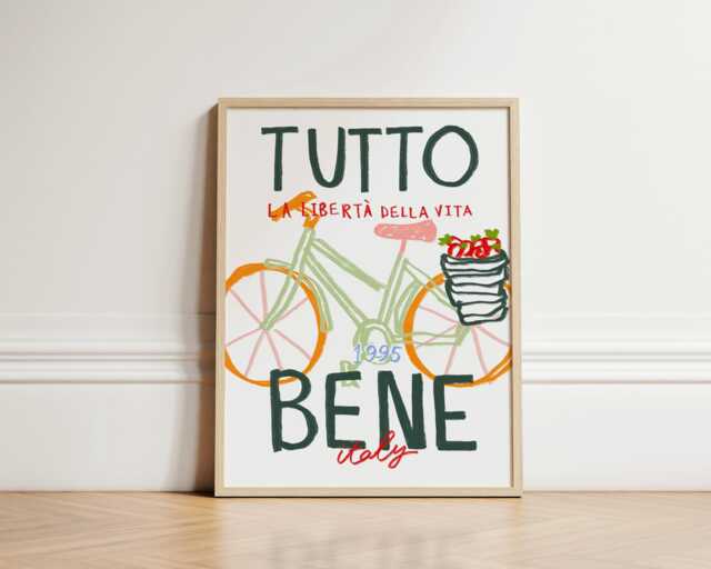 All Good Print, Print Wall Art, Italian Art Prints, Home Decor, Colourful Inspo, Unframed - image 1