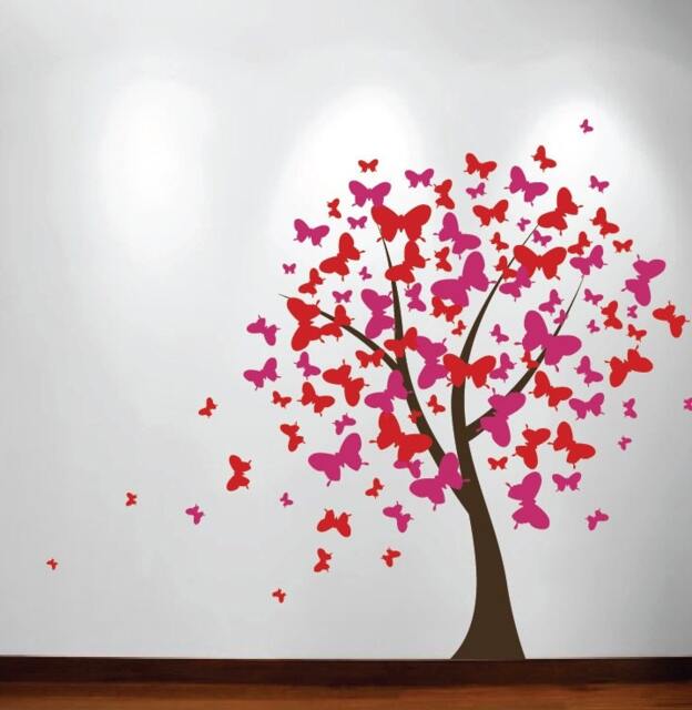 Large Wall Tree Baby Nursery Decal Butterfly Cherry Blossom 1140 - 6 Feet Tall - image 1