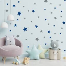 125 Star Nursery Wall Stickers, Kids Room Decor, Gold Decals - thumbnail 3