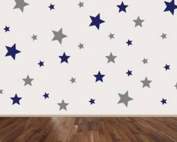 125 Star Nursery Wall Stickers, Kids Room Decor, Gold Decals - thumbnail 1