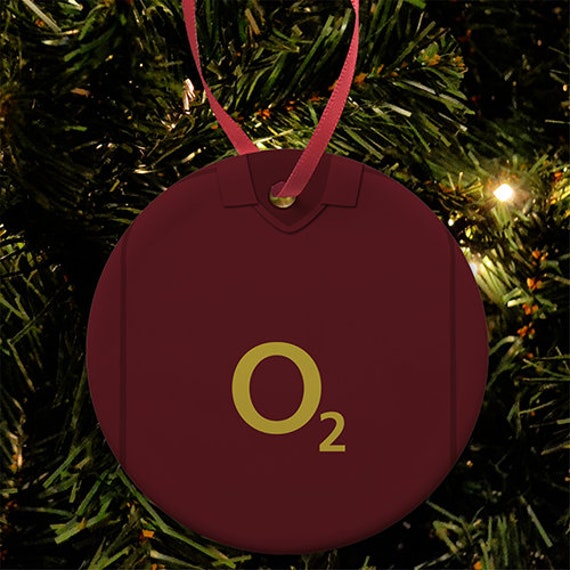 Arsenal 2006 Retro Home Shirt Kit Christmas Tree Decoration Bauble Flat Ceramic Great Gift