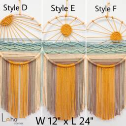 Macrame Sun Dreamcatcher Boho Nursery Wall Hanging - thumbnail 3