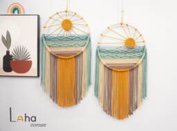 Macrame Sun Dreamcatcher Boho Nursery Wall Hanging