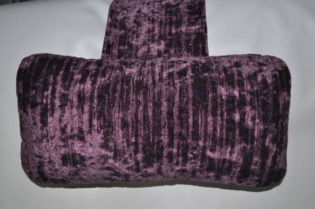 Dark Purple Chenille Upholstery Fabric Hanging Armchair Sofa Headrest Bolster Cushion With Inner Pad - image 1
