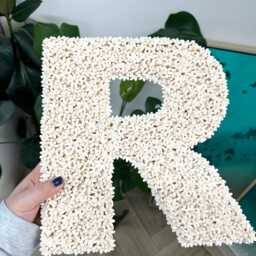 Chunky Floral Wall Letters - Nursery Art Kids Decor Neutral Personalised For Wedding & Gifts - thumbnail 3