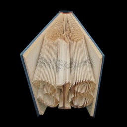 318 Number 3 Digit Special Lucky Folded-Book Art Sculpture - thumbnail 3