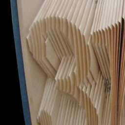 318 Number 3 Digit Special Lucky Folded-Book Art Sculpture - thumbnail 4