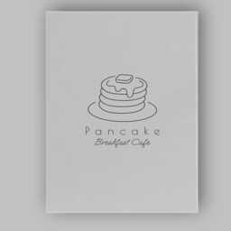 Minimalist Pancake Breakfast Cafe Line Drawing Canvas Wall Art Print Decor Picture Ready To Hang - thumbnail 1