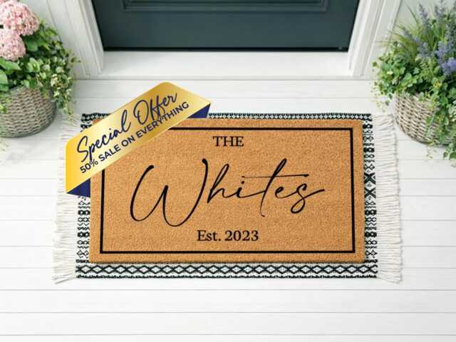 Personalised Family Doormat - Thoughtful New Home Gift - image 1
