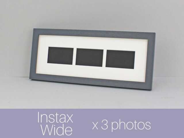 Instax Wide. Suits Three Wide Sized Photos, Visual Aperture 9.5x5.8cm. 15x40cm Wooden Multi Frame. Shows Photo Only - Not Border - image 1