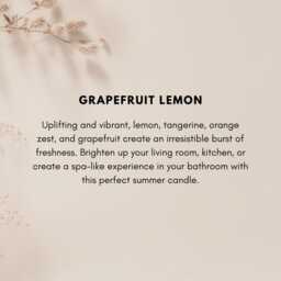 Grapefruit Lemon Soy Candle Citrus Scented For Kitchen Self Care Gift Her Energizing Morning Routine Autumn Home Decor - thumbnail 4