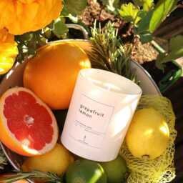 Grapefruit Lemon Soy Candle Citrus Scented For Kitchen Self Care Gift Her Energizing Morning Routine Autumn Home Decor - thumbnail 2