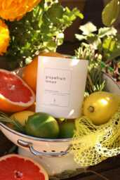 Grapefruit Lemon Soy Candle Citrus Scented For Kitchen Self Care Gift Her Energizing Morning Routine Autumn Home Decor - thumbnail 1