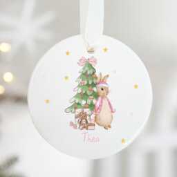 Personalised Baby's First Christmas Ornament - Ceramic Bauble Custom Newborn Gift 1st Xmas Tree Decoration Any Name Keepsake 2025 - thumbnail 1
