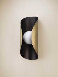 1950's Perla Wall Sconce Italian Sputnik Style Antique Brass Luxury Lamp - Inspired By Style- Brushed Fixture - thumbnail 1