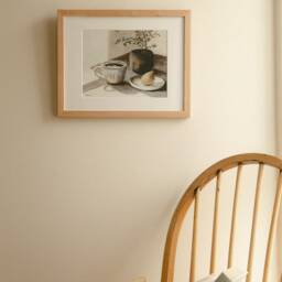 Coffee Cup & Pear Still Life Print, Australian Farmhouse Decor - thumbnail 2
