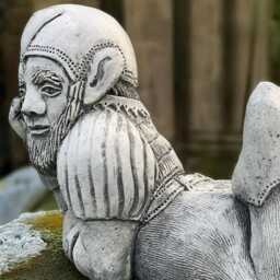 Laying Gnome Statue Concrete Relaxing Figurine Stone Dwarf Decoration Outdoor Ornament Gnome Lover Gift Handmade Yard Art - thumbnail 3