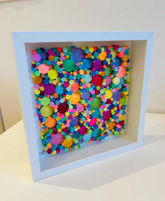 Paper Wall Art-Unique Gift-1st Anniversary Gift - Birthday Gift-Wedding Gift-Paper Anniversary-Quilling Art-3D Paper Art-Home Decor-Framed - image 1