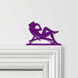 Door Topper Man Relaxing Sun Lounger Various Colours Top Of Decorative Sign - Novelty Wall Decor, Frame Art, Art - thumbnail 4