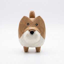Endearing Chonky Fox Wood Carving, Whimsical Hand-Carved Plump Figurine, Cute Abstract Forest Animal, Unique Gift For Her, Desk Pet - thumbnail 2
