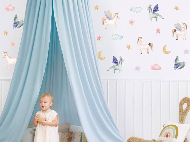 Unicorn & Dragon Stickaround Wall Stickers, Decal, Decal - image 1