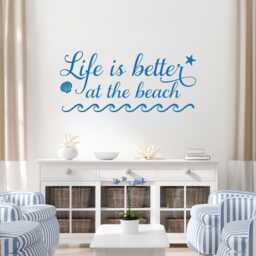 Beach House Vinyl Wall Decal Coastal Nautical Quote - thumbnail 1