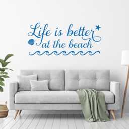 Beach House Vinyl Wall Decal Coastal Nautical Quote - thumbnail 3