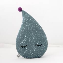 New Baby Gift, Kids Throw Pillow Set, Cloud & Raindrop Cot Cushion For Sky Nursery Decor Teepee Accessories Purple With Teal Toddler Room - thumbnail 4