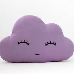 New Baby Gift, Kids Throw Pillow Set, Cloud & Raindrop Cot Cushion For Sky Nursery Decor Teepee Accessories Purple With Teal Toddler Room - thumbnail 3