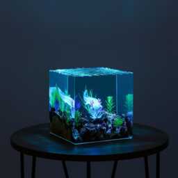Axolotl Resin Night Light Aquarium Led Desk Lamp - thumbnail 3