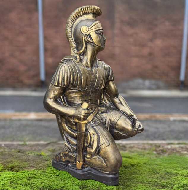 Outdoor Knight Statue Concrete Warrior Decoration Memorial Soldier Sculpture Stone Military Tribute Figure Lawn Ornament Soldier Lover Gift - image 1
