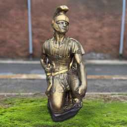 Outdoor Knight Statue Concrete Warrior Decoration Memorial Soldier Sculpture Stone Military Tribute Figure Lawn Ornament Soldier Lover Gift - thumbnail 2