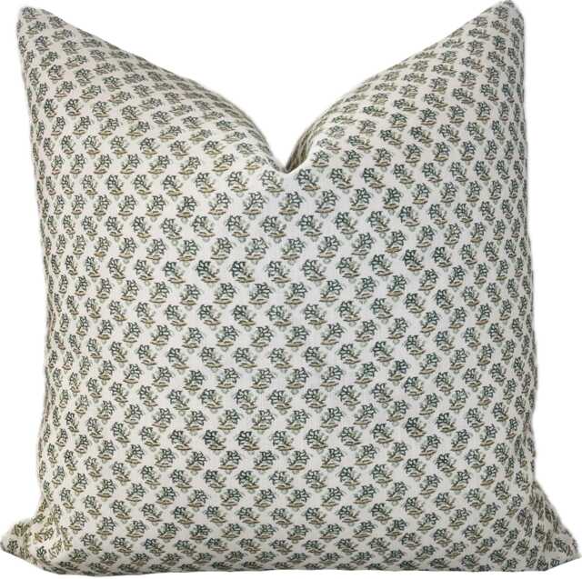 Schumacher Oleander Leaf Green Indoor/Outdoor Cushion Cover Pillow Double Sided - image 1